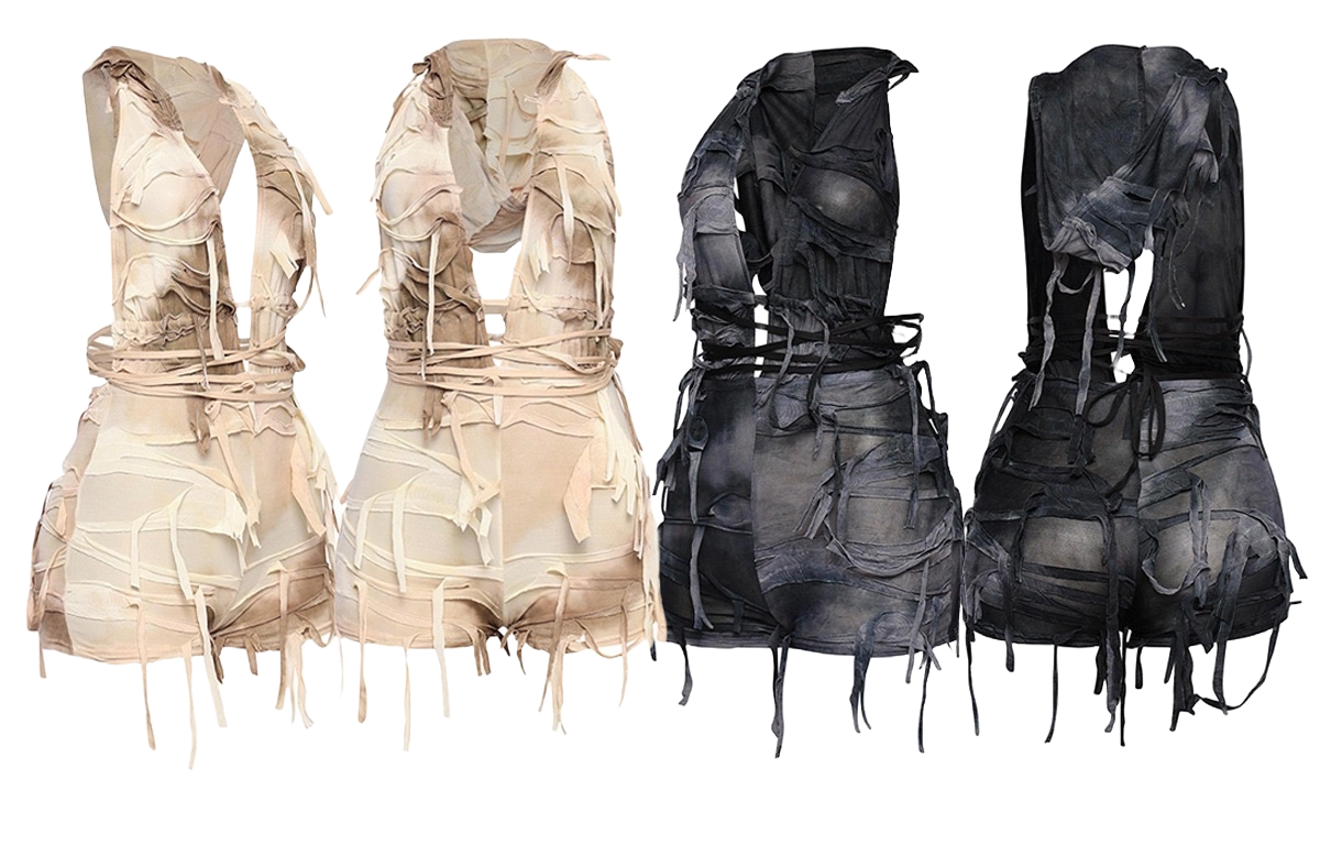 “Tattered Temptation” Romper