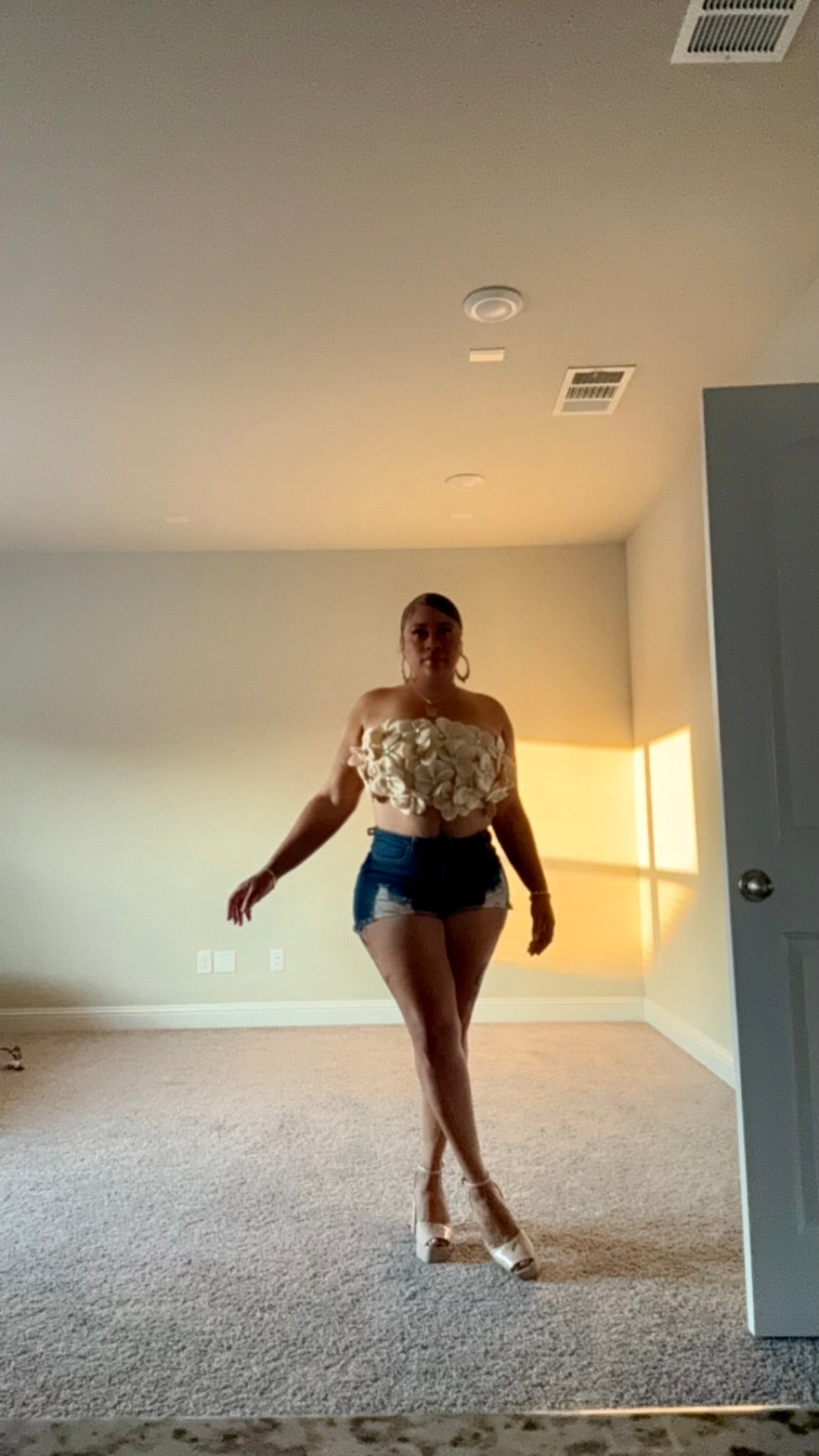 Flower Petal Tube Top