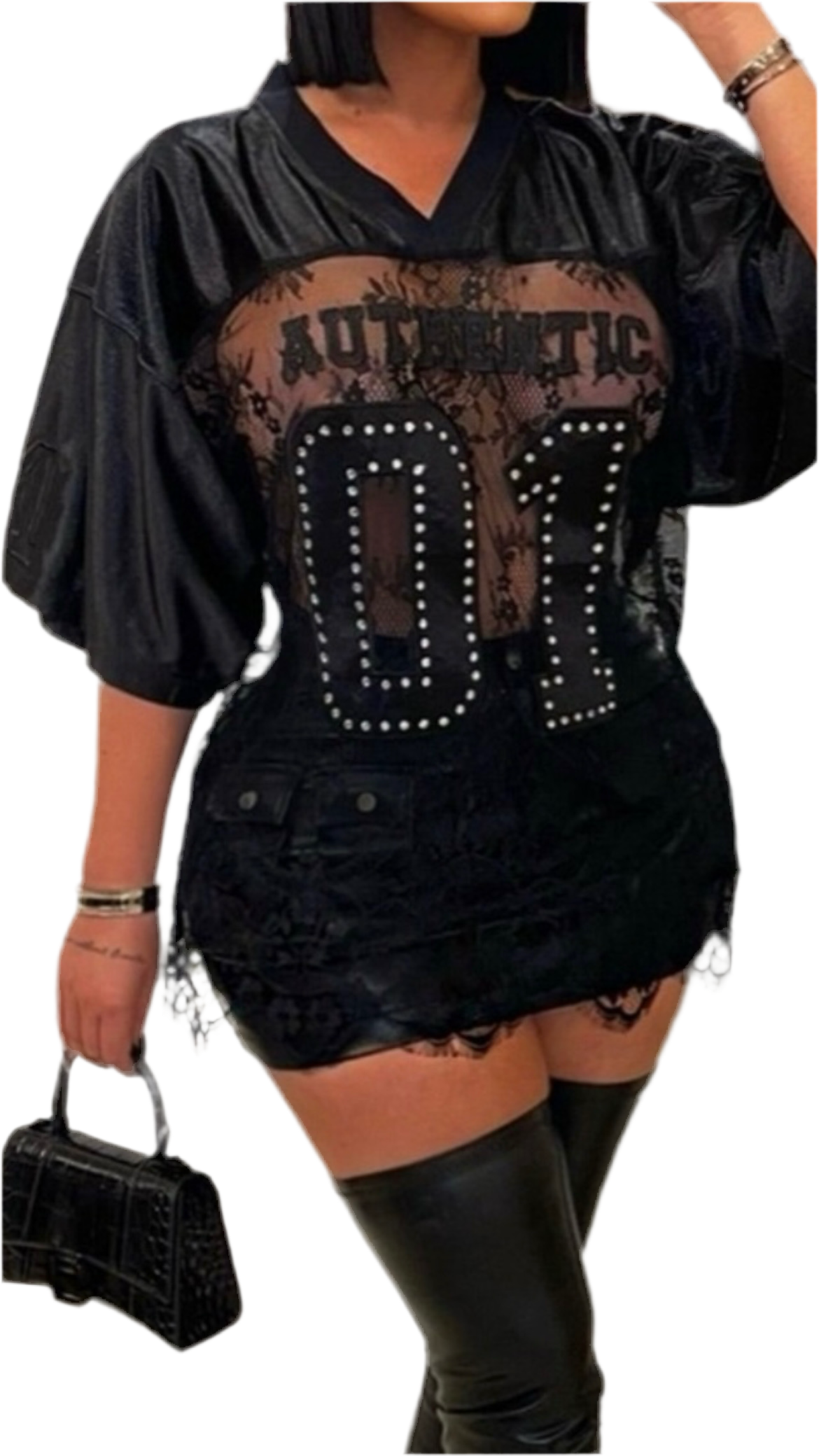 “Authentic One” Lace Jersey