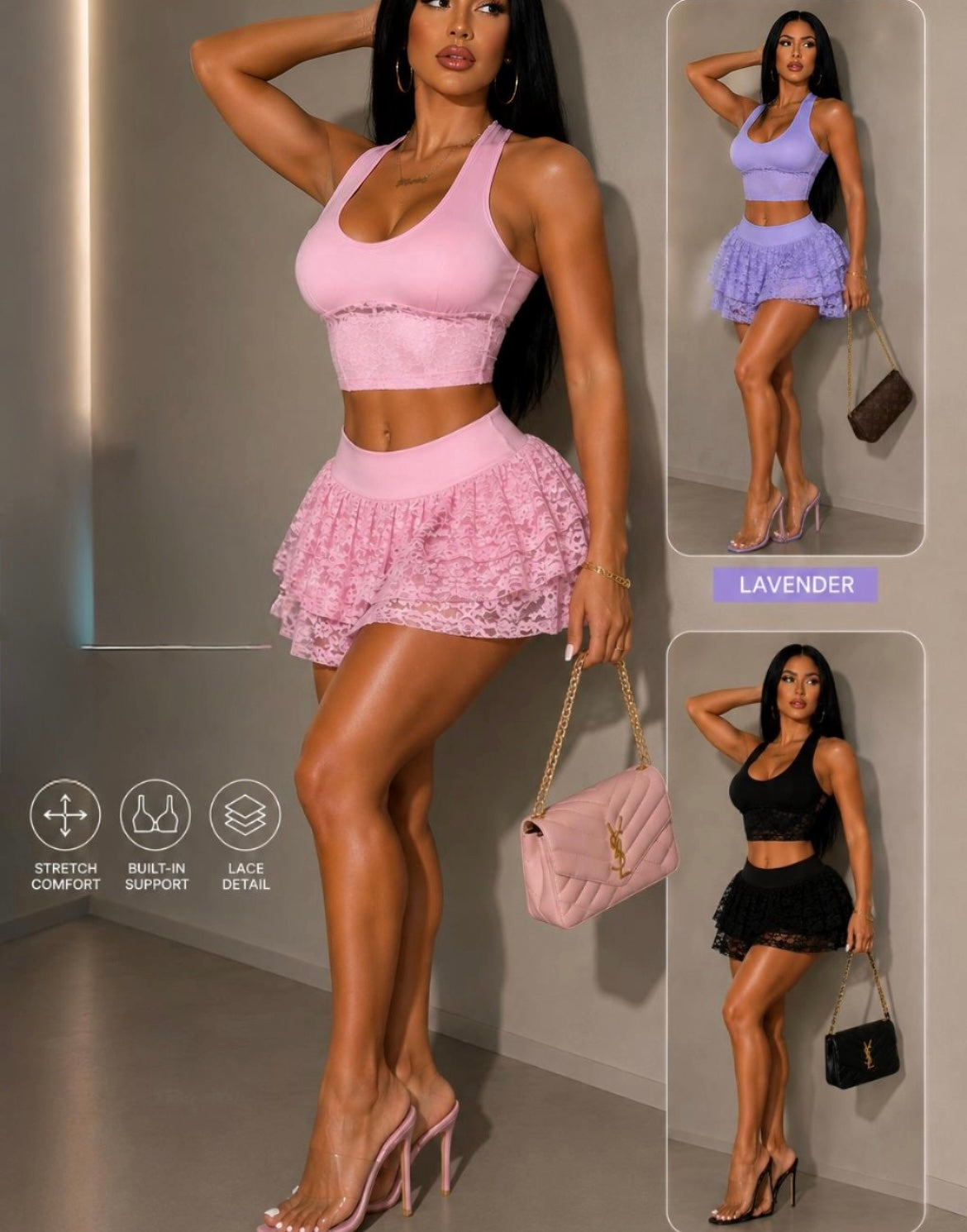 “Lace in Motion” Skort Set