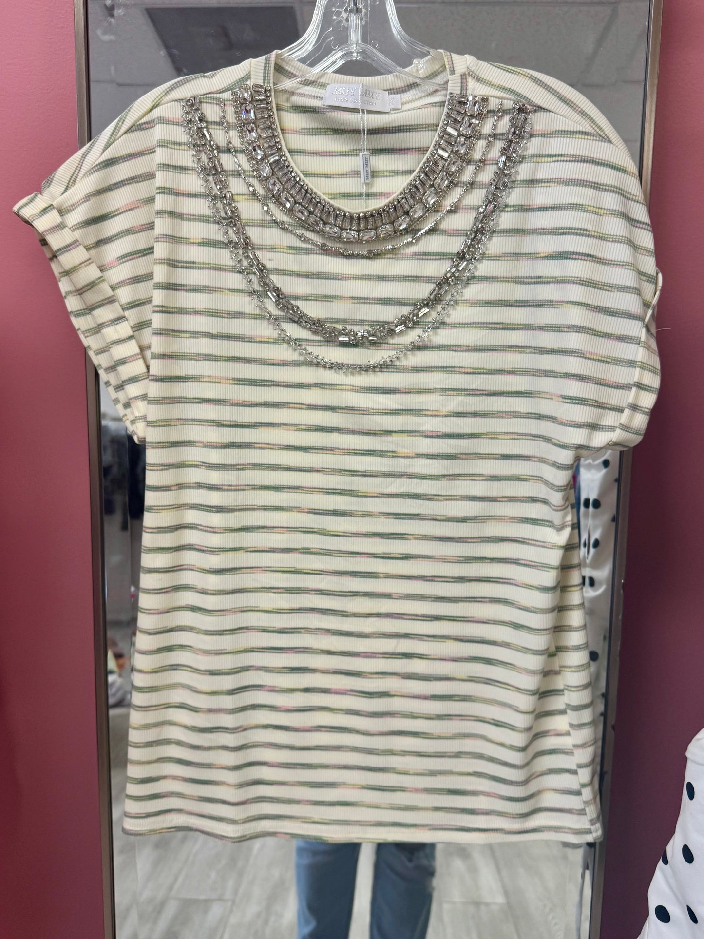 “Glam Stripe Muse” Top