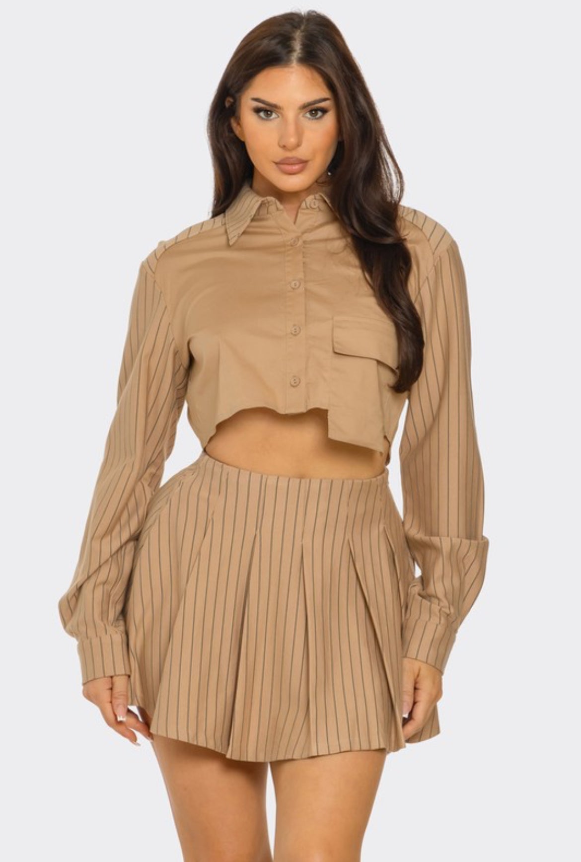 “Power Play” Pleated Set