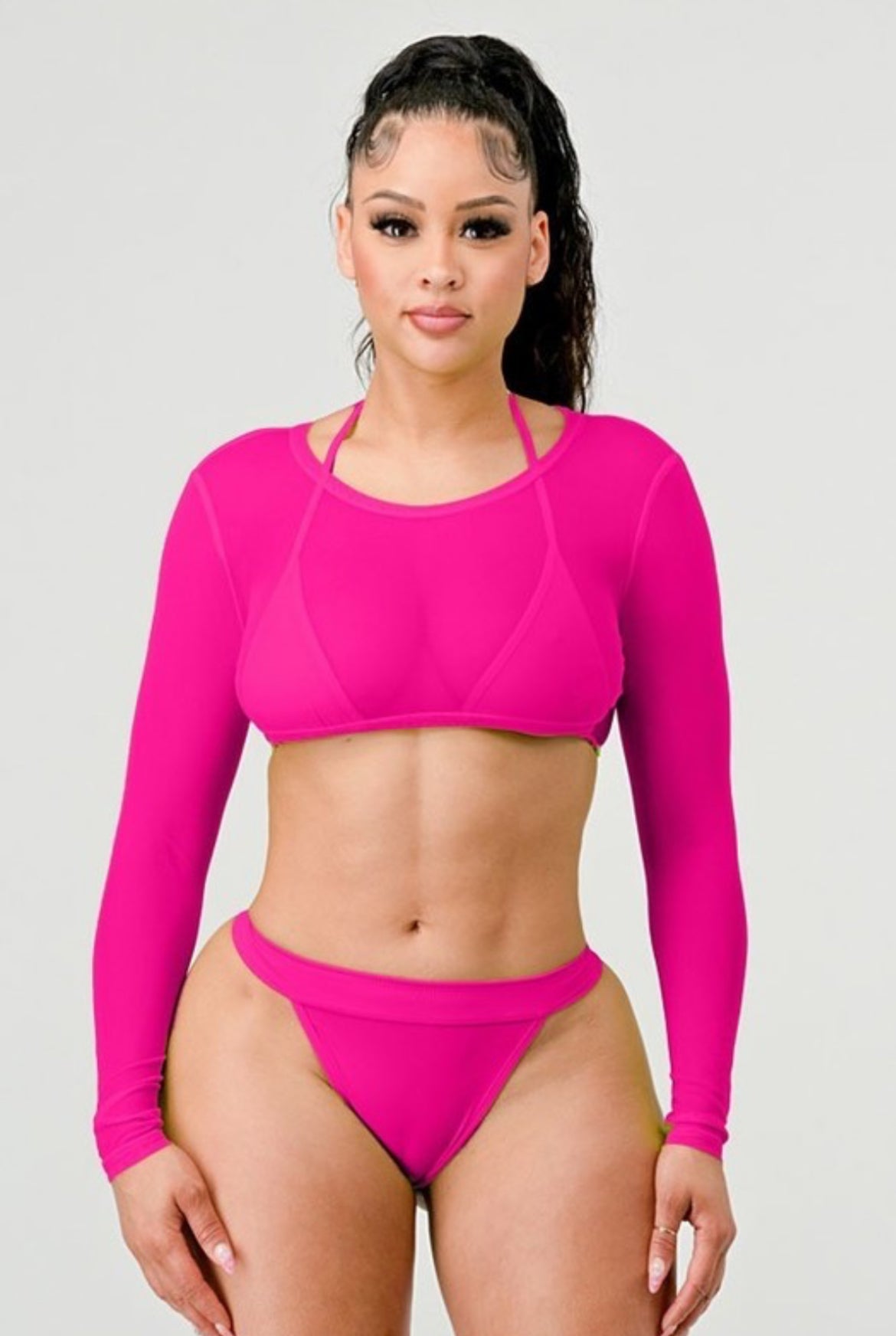 “Heatwave” Long Sleeve Bikini Set