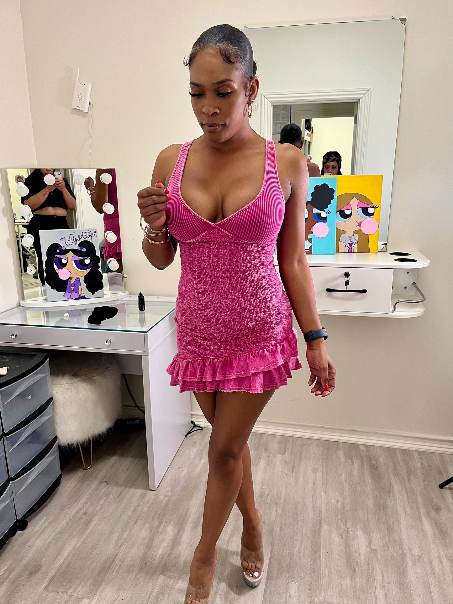 “Pink Perfection” Mini Dress