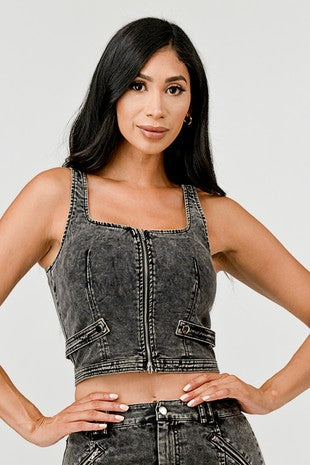“Heavy Washed” Crop Top