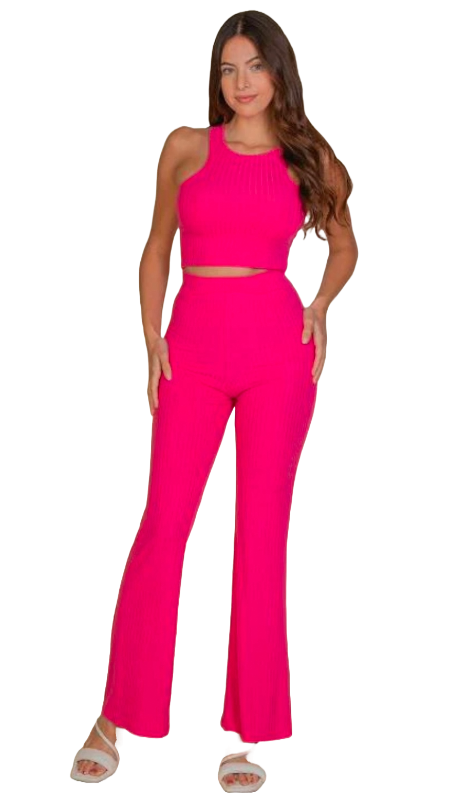 “Ribbed & Ready” Pants Set