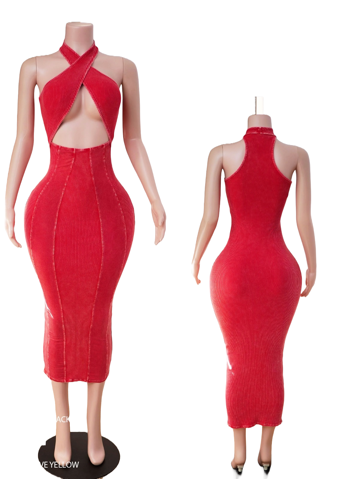 “Scarlet Mineral Crush” Dress