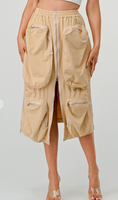 "At Attention" Cargo Skirt