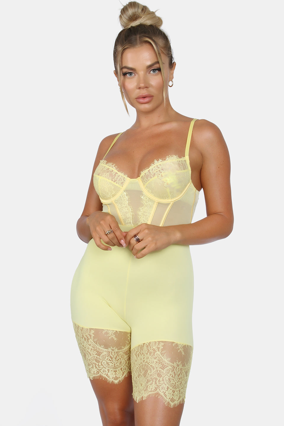 "Baddie Alert" Lace Romper