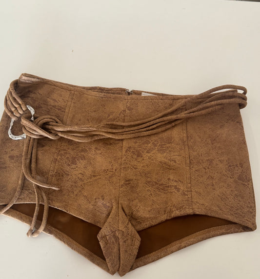 “Sahara Sculpt” Belted Shorts