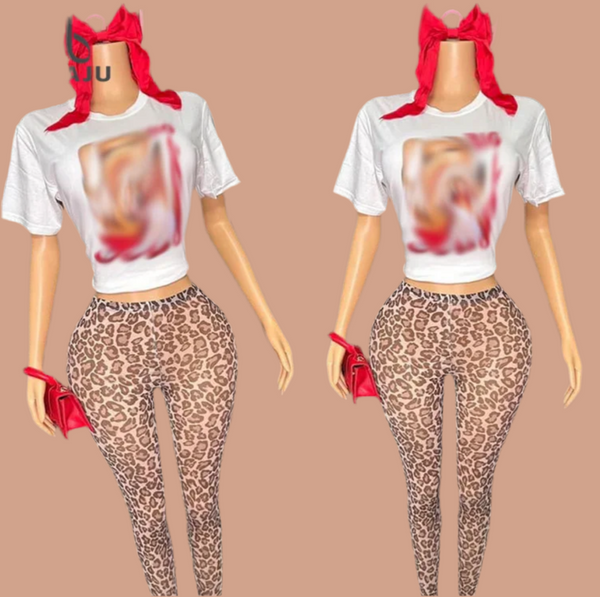 “Latto Leopard” Leggings Set