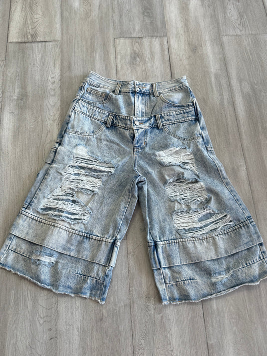 “Cut Twice” Denim Shorts