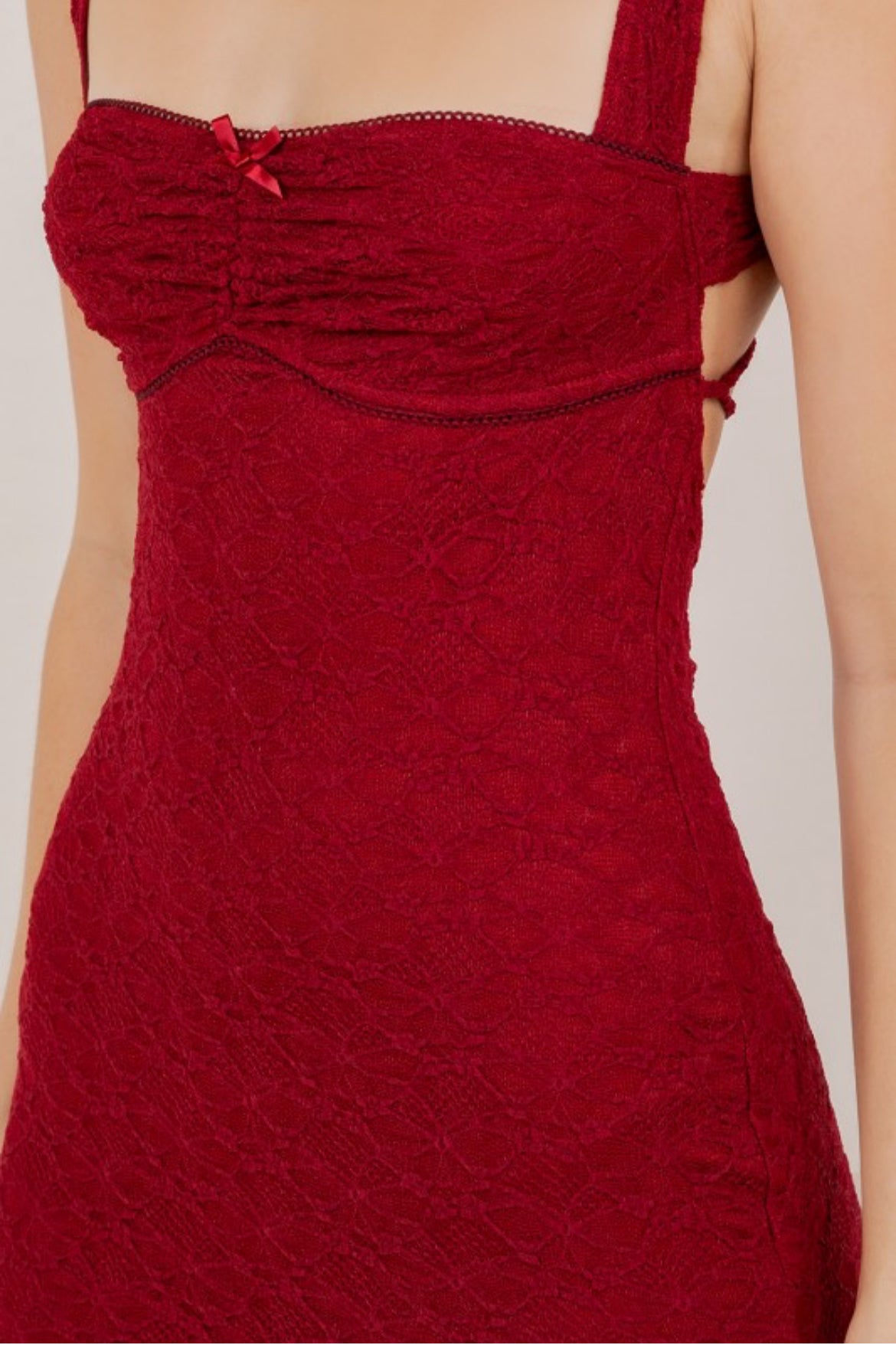 “Merlot Muse” Lace Dress