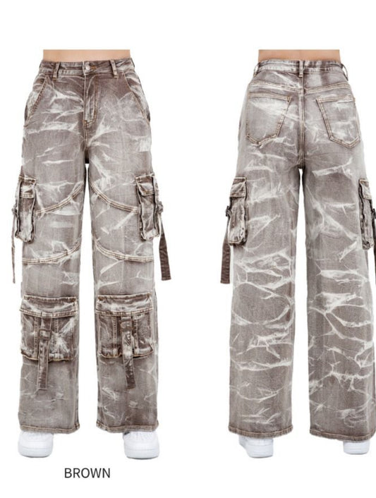 “Dust Wash” Cargo Jeans