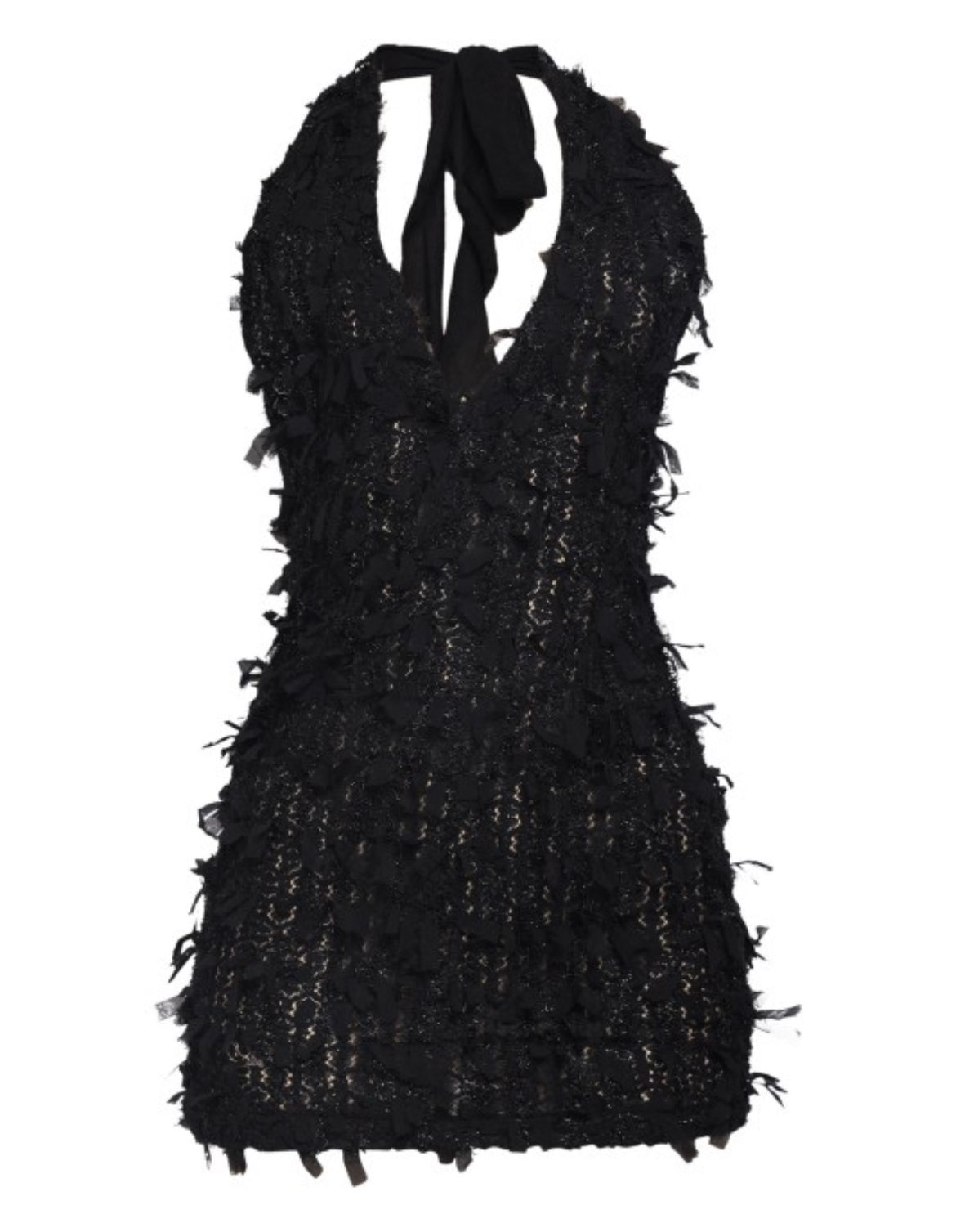 “Midnight Temptation” Halter Mini Dress