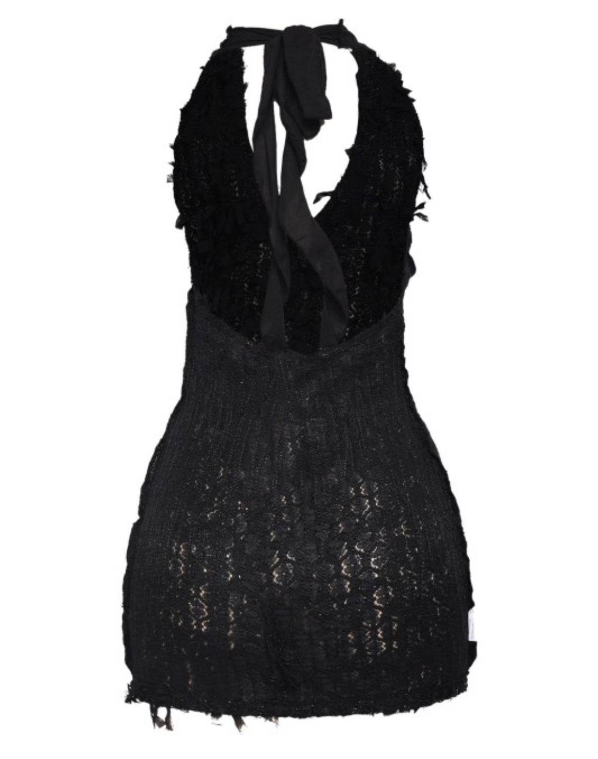 “Midnight Temptation” Halter Mini Dress