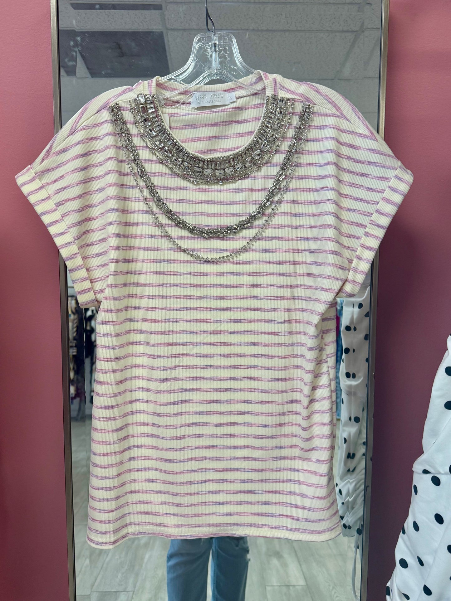 “Glam Stripe Muse” Top
