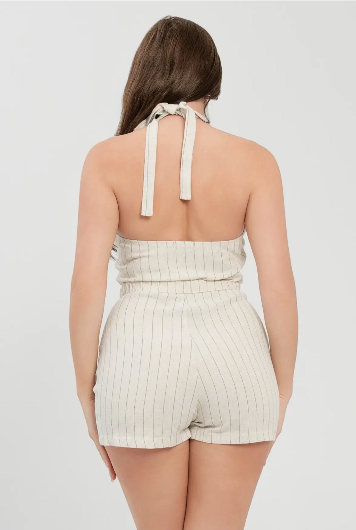 “Linen Luxe” Cutout Romper