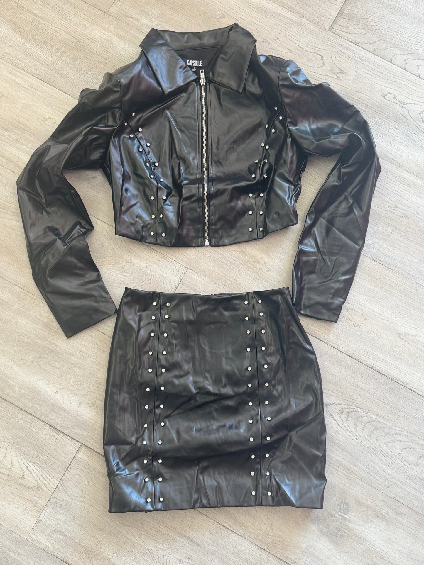 “City Lights” Studded Skirt Set