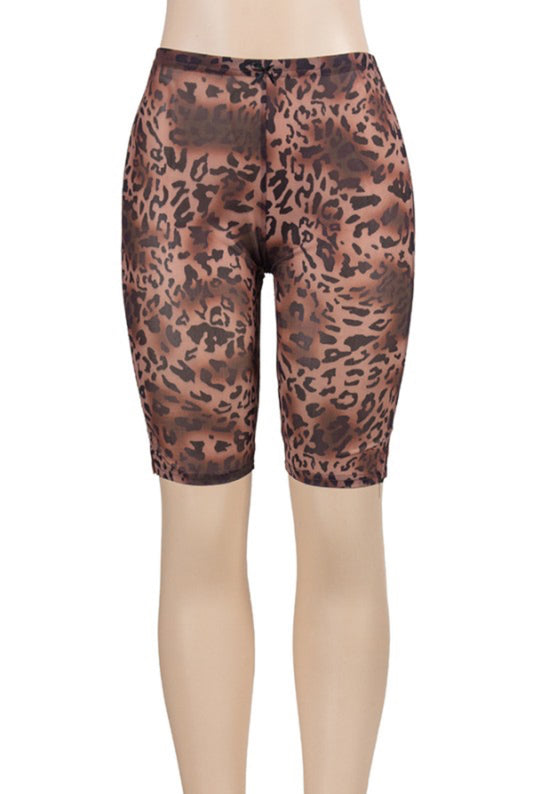 “Wild Instinct” Mesh Biker Shorts