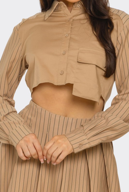 “Power Play” Pleated Set