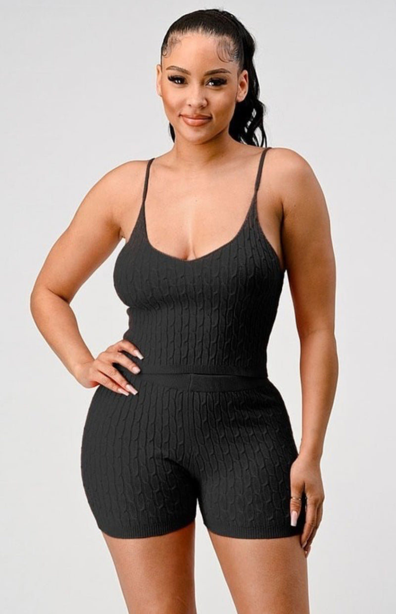 "The Cozy Cutie” Knit Short Set
