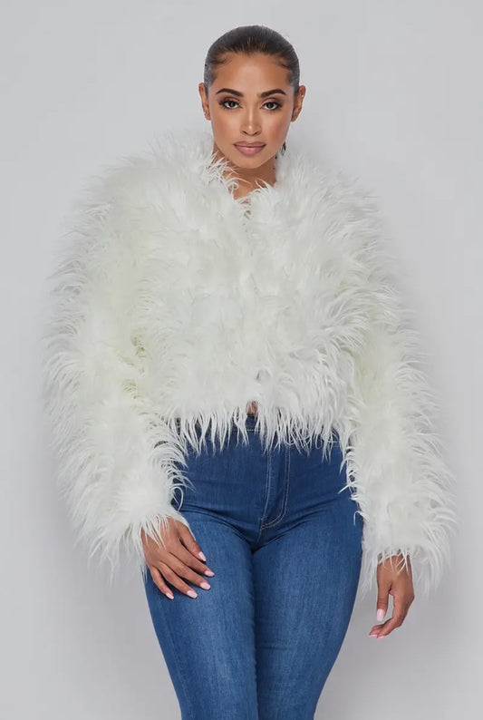 “Snow Angel” Faux Fur Jacket
