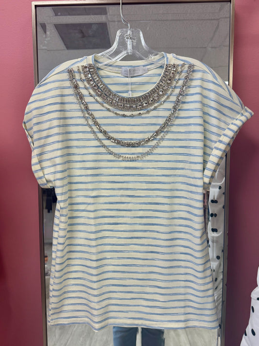 “Glam Stripe Muse” Top