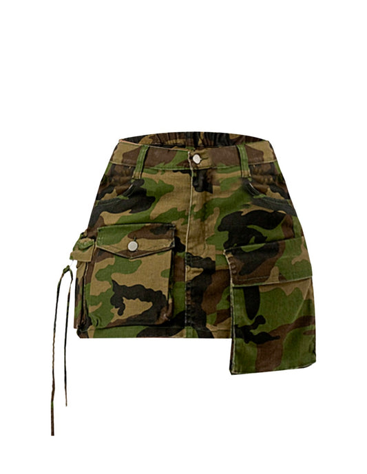 “Snatched & Tactical” Cargo Skirt