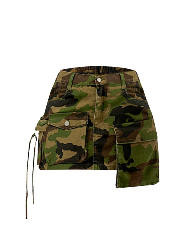 “Snatched & Tactical” Cargo Skirt