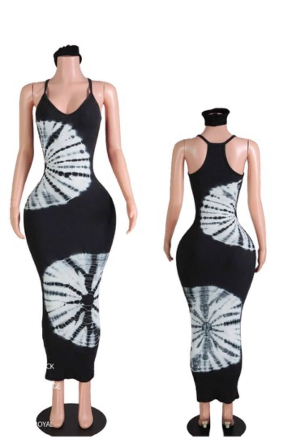 “Spiral Seduction” Maxi Dress