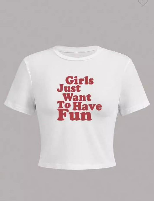 Fun & Fearless Crop Tee
