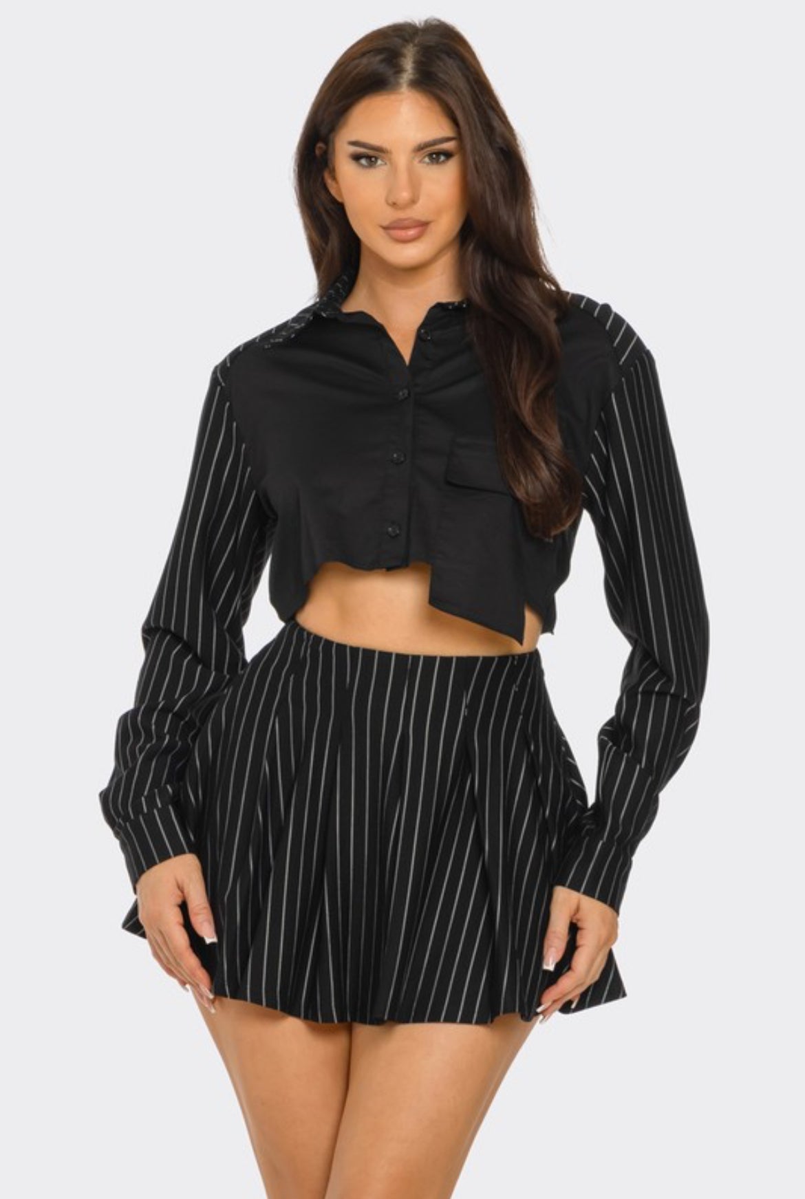 “Power Play” Pleated Set