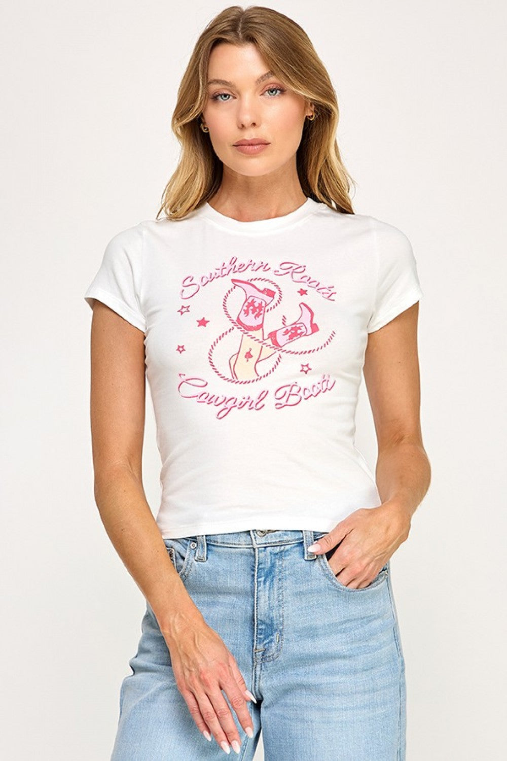 “Southern Sweetheart Cowgirl” Baby Tee