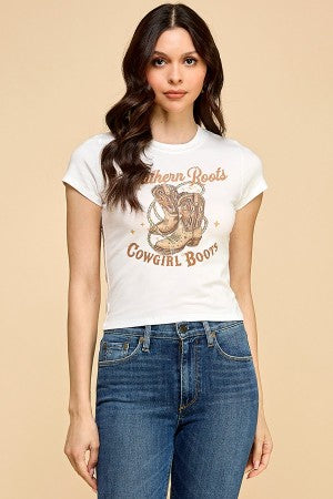“Southern Sweetheart Cowgirl” Baby Tee