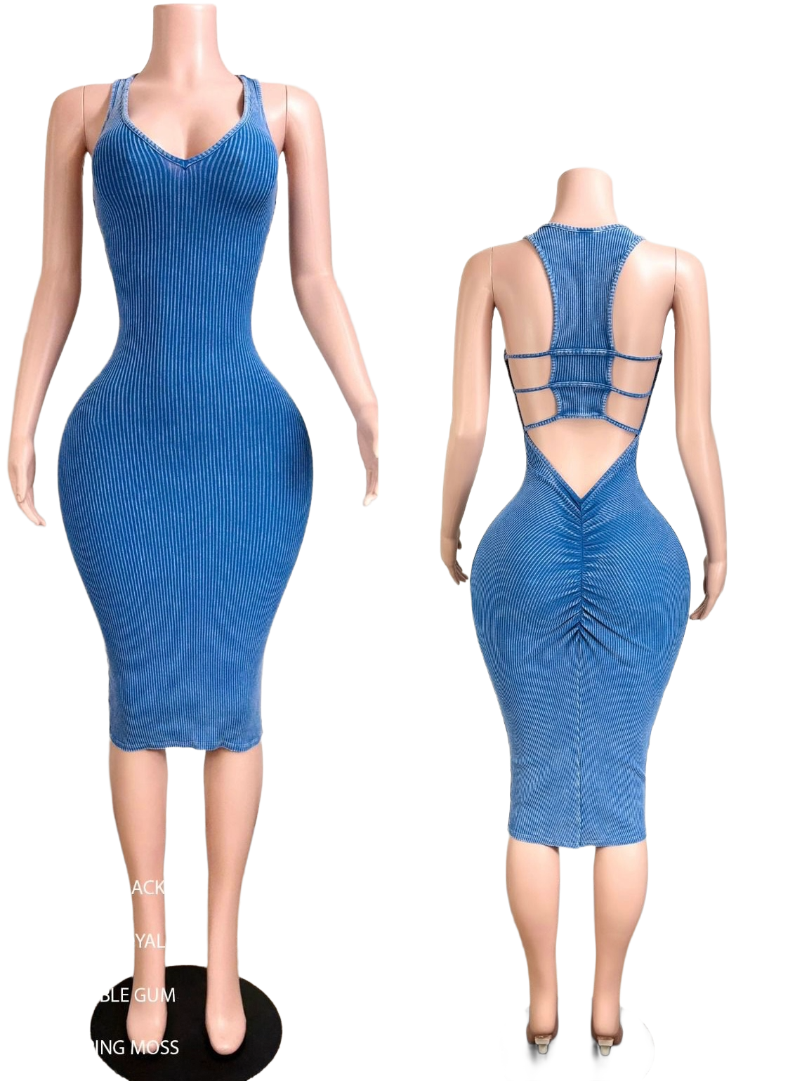 Snatched Energy Caged Back Midi Dress