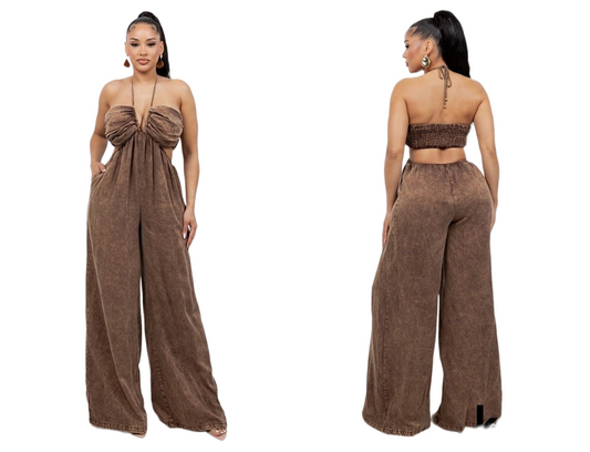 “Bronzed Beauty” Halter Jumpsuit