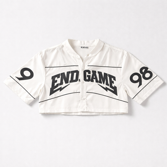 “End Game” Cropped Moto Jacket