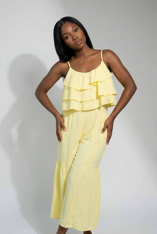 “Lemon Drop” Ruffle Pant Set