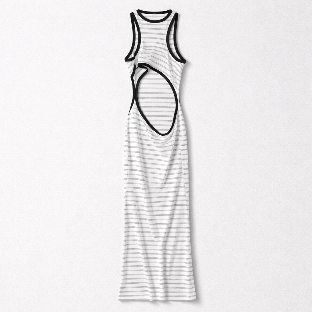 “Monaco Muse” Open-Back Maxi Dress