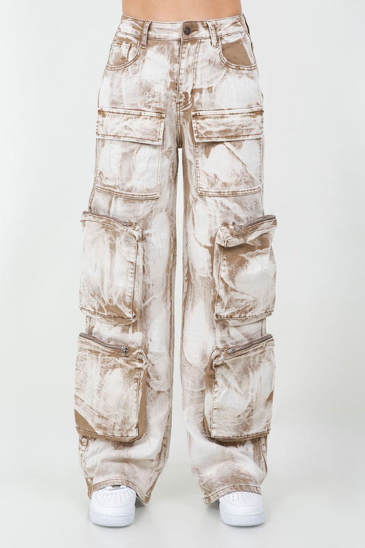 “Mocha Mirage” Cargo Jeans