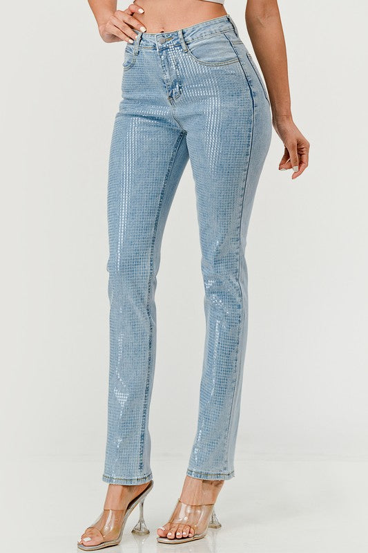 “Diamond Gloss” Straight Jeans 💎