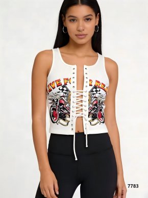 “Ride or Flyy” Lace-Up Tank