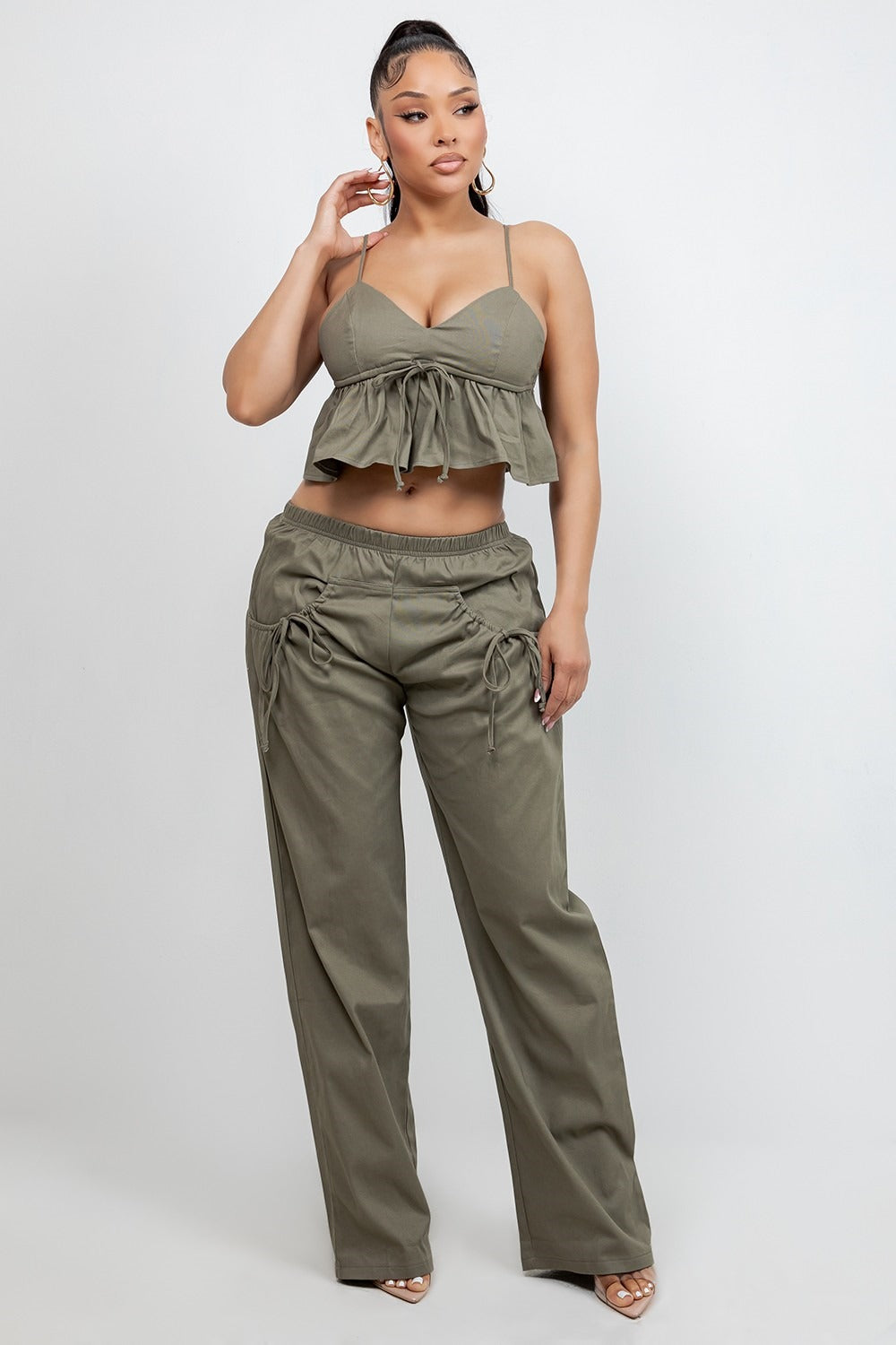 “Olive After Hours” Pant Set