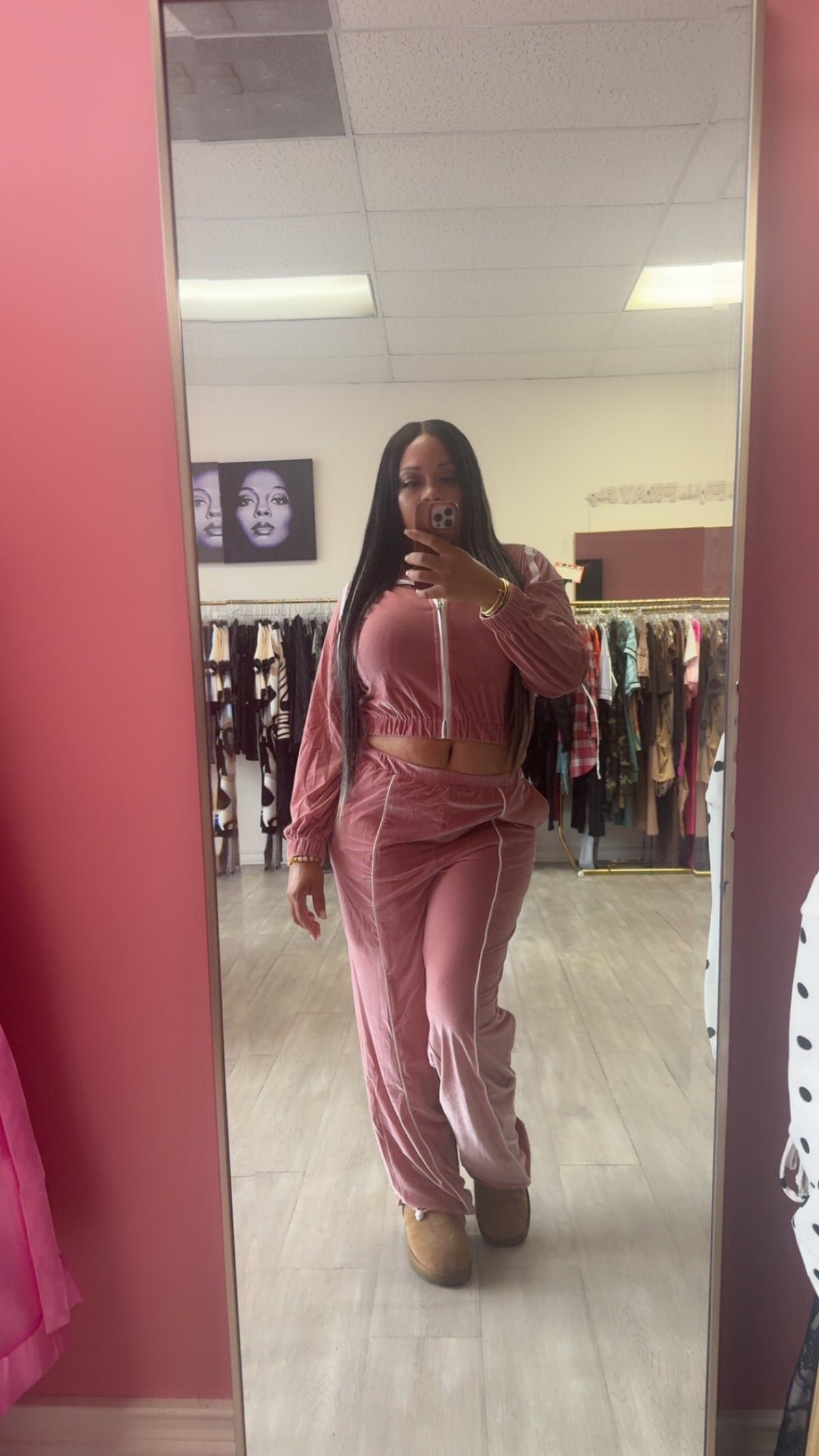 “Blush Hour” Velour Set