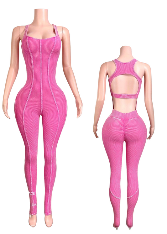 “Pink Pressure” Sculpt Jumpsuit