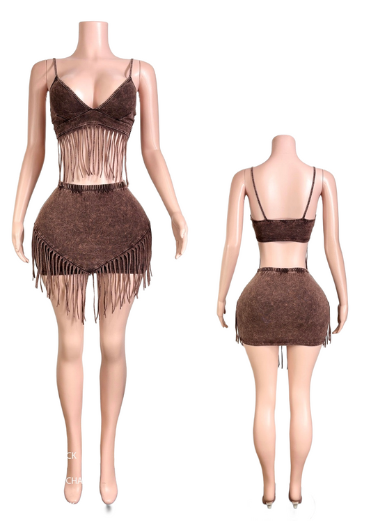 “Desert Drip” Fringe Set