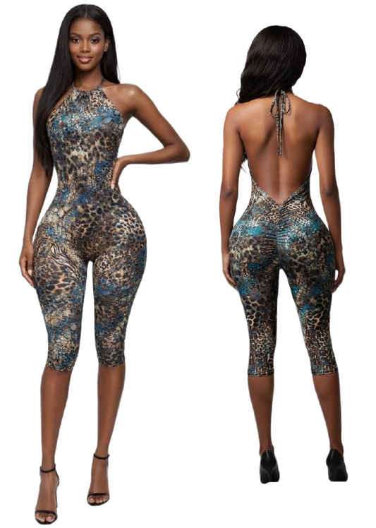 “Safari Siren” Capri Jumpsuit