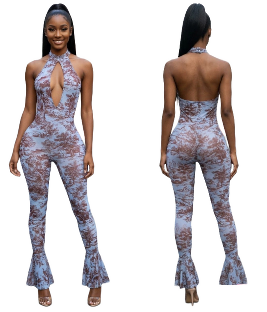 “Stormy Seduction” Flare Jumpsuit
