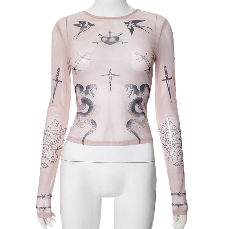 Tattoo Mesh Top